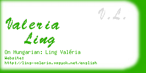 valeria ling business card